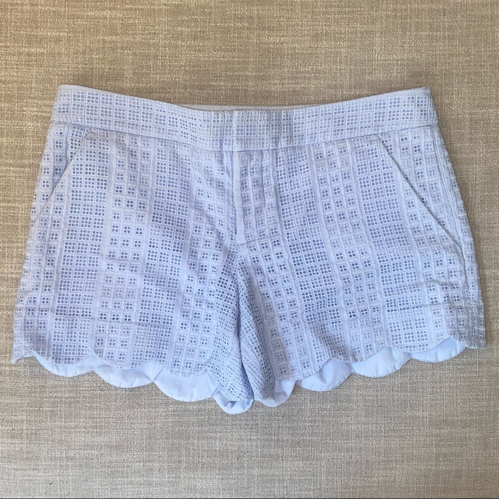 Club Monaco Blue Scalloped Shorts